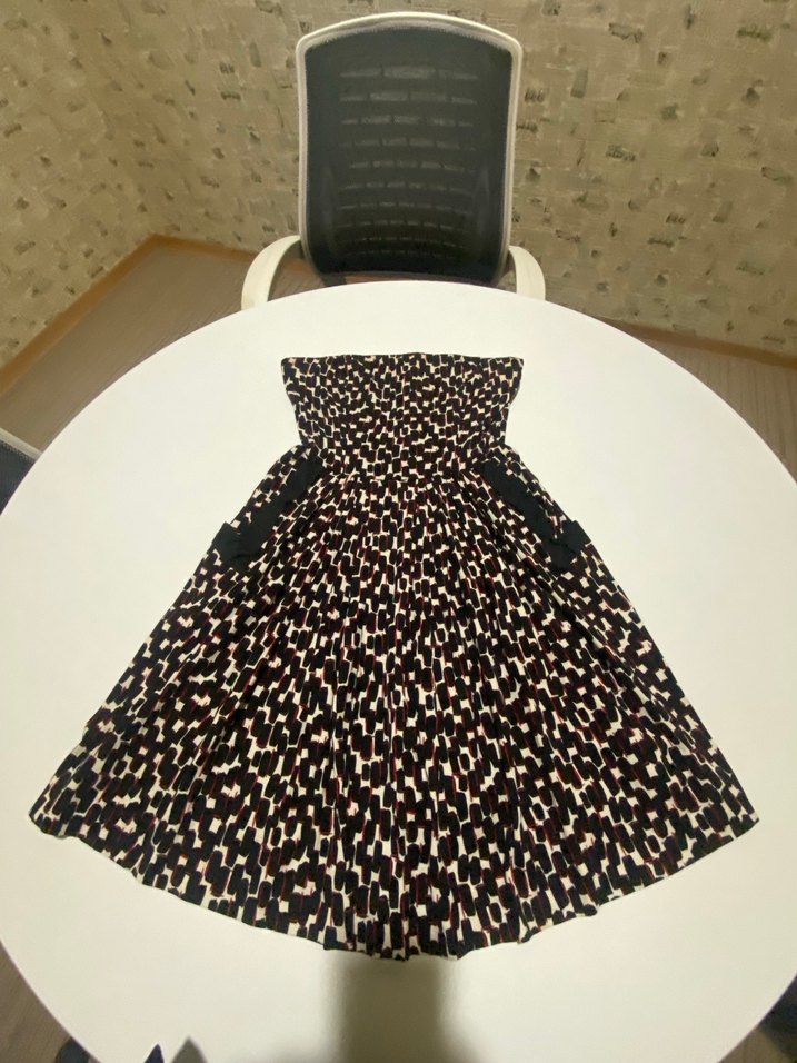 Mango Straplez Mini Desenli Elbise - Görsel 2