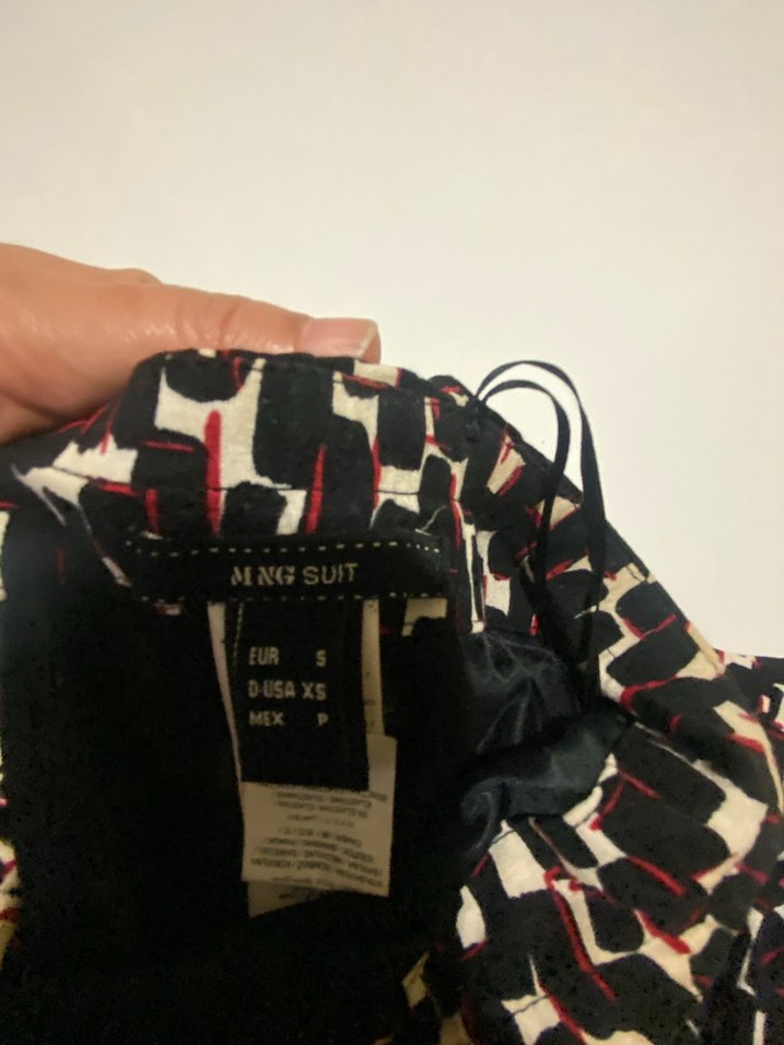 Mango Straplez Mini Desenli Elbise - Görsel 4