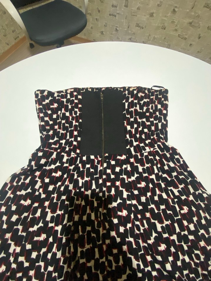 Mango Straplez Mini Desenli Elbise - Görsel 3