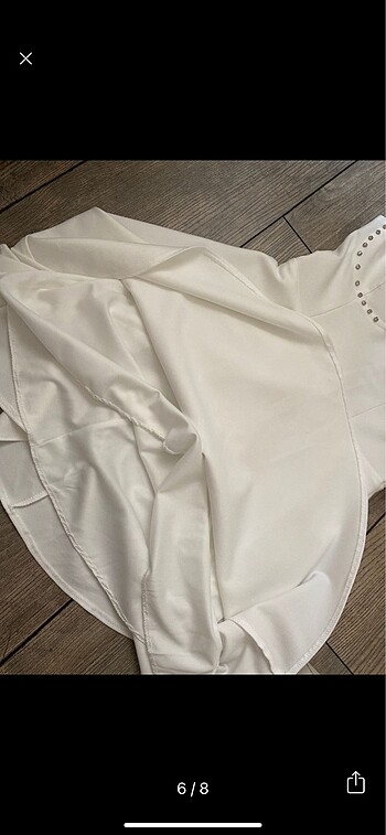 34 Beden beyaz Renk Trendyolmilla bride elbise