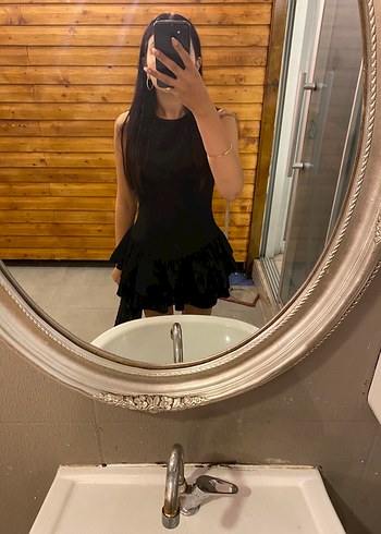 Diğer Sikligin Simgesi Siyah Mini Elbise Sortlu
