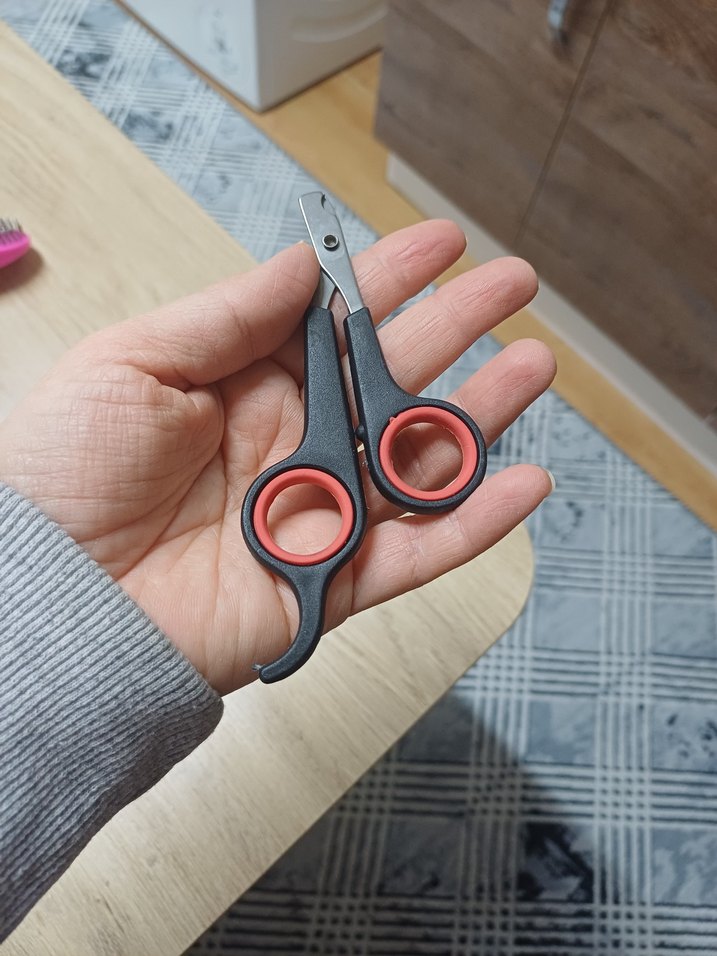 Renkli Pembe Kedi Tüy Fırçası ve kedi makasi - Görsel 5