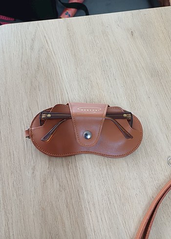 Kahverengi Deri Gözlük Kılıfı - Görsel 5