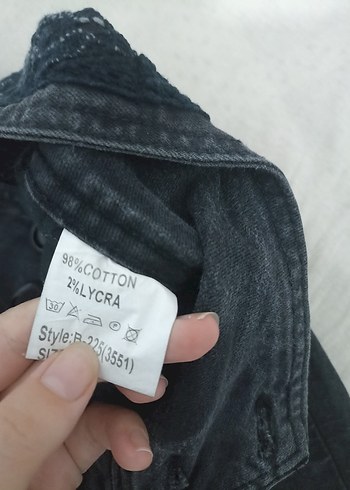 s Beden siyah Renk Sokak Stili Siyah Kısa Kadın Kot sort