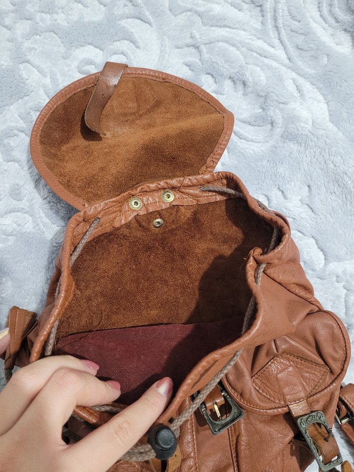 Taba Deri Kadın Sırt Çantası - Görsel 3