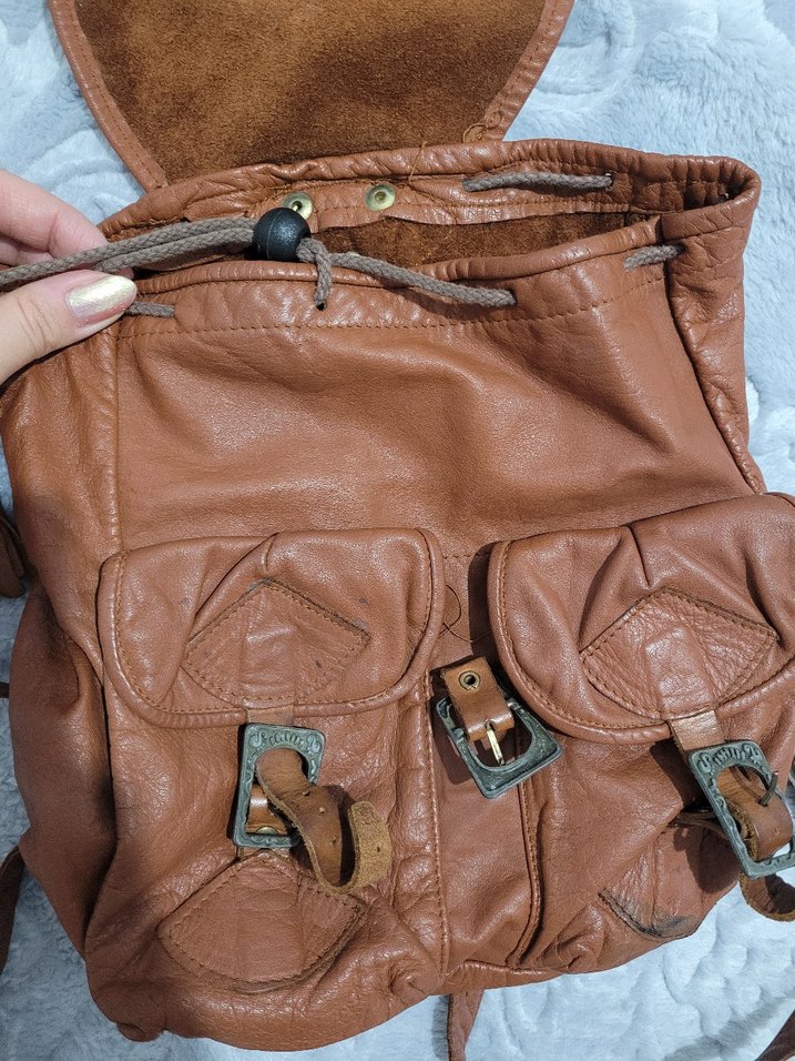 Taba Deri Kadın Sırt Çantası - Görsel 2