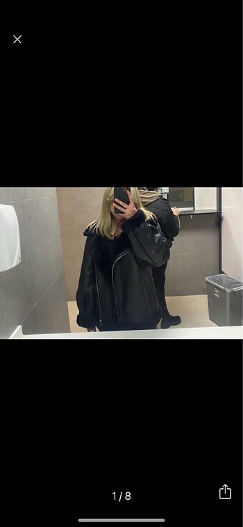 Mango biker kürklü mont