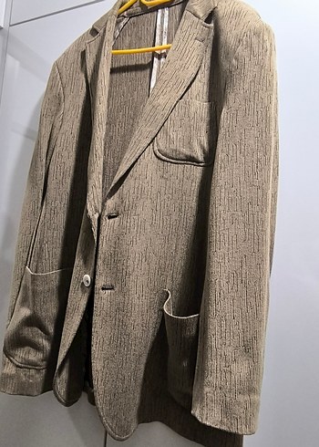 Bej Düğmeli Erkek Ceket - Görsel 5