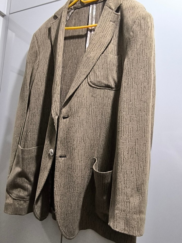 Bej Düğmeli Erkek Ceket - Görsel 5