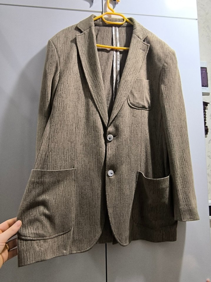 Bej Düğmeli Erkek Ceket - Görsel 2