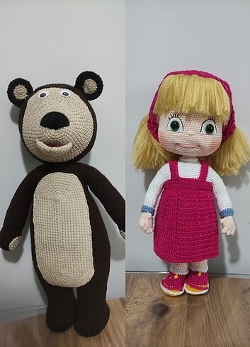 Beden Renk Amigurimi maşa bebek