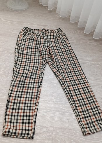 Düğmesiz Çok Renkli Kumaş Kadın Pantolon