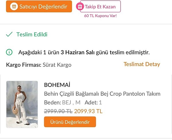 m Beden Keten takım