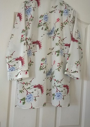 Diğer Çiçek Desenli Bohem Kimono