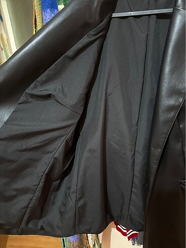 m Beden H&M deri blazer ceket
