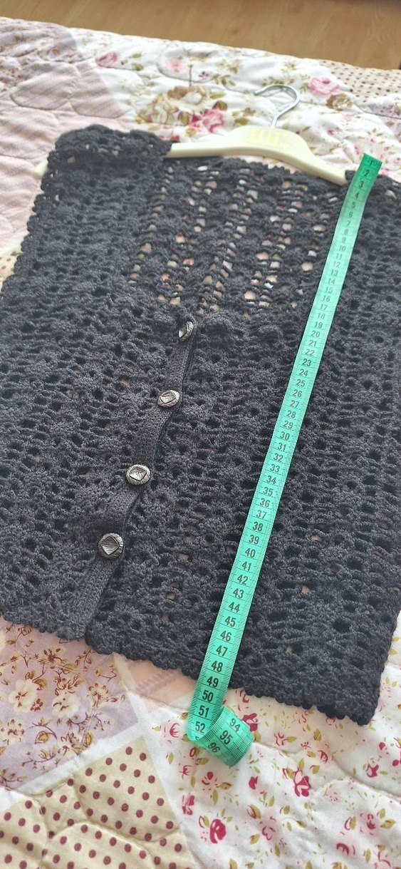 Siyah Örgü Kadın Kısa Süveter - Görsel 5