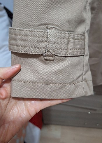 Bej Düğmeli Midi Kadın Trençkot - Görsel 3