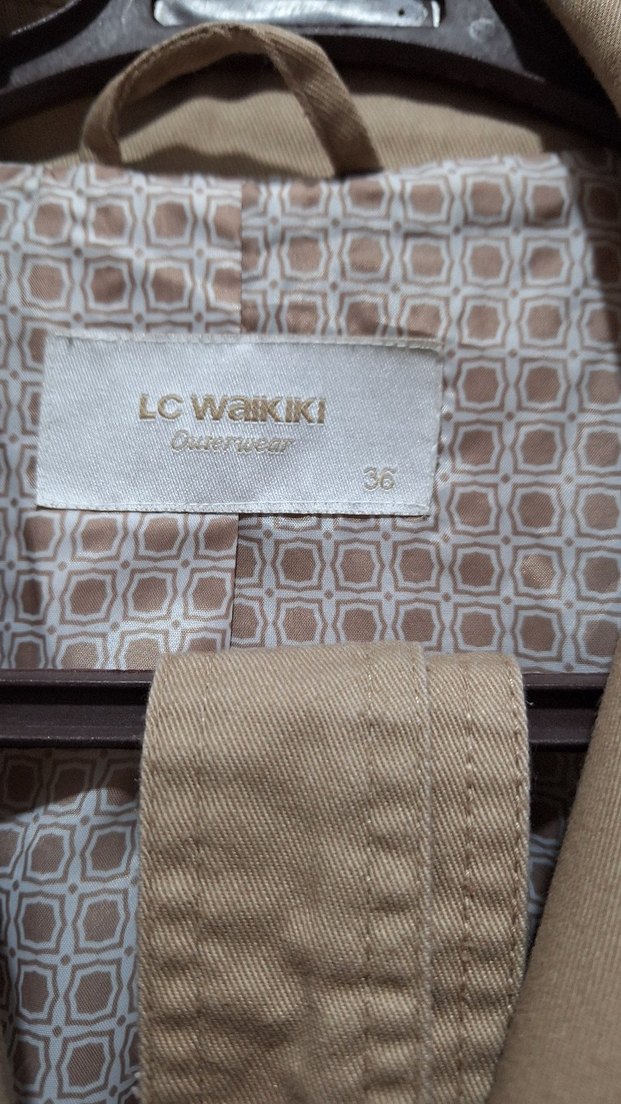 Bej Düğmeli Midi Kadın Trençkot - Görsel 2