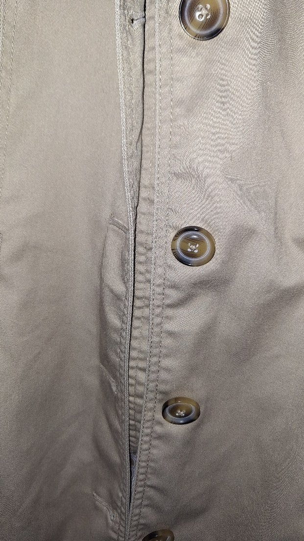 Bej Düğmeli Midi Kadın Trençkot - Görsel 4