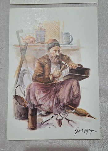 Geleneksel Sanat Temalı İki Kartpostal - Görsel 3