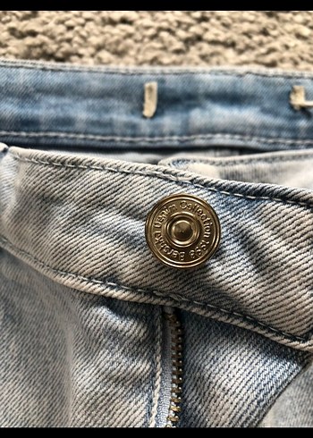 Gri Midi Boy Normal Kesim Kadın Kot Pantolon - Görsel 5