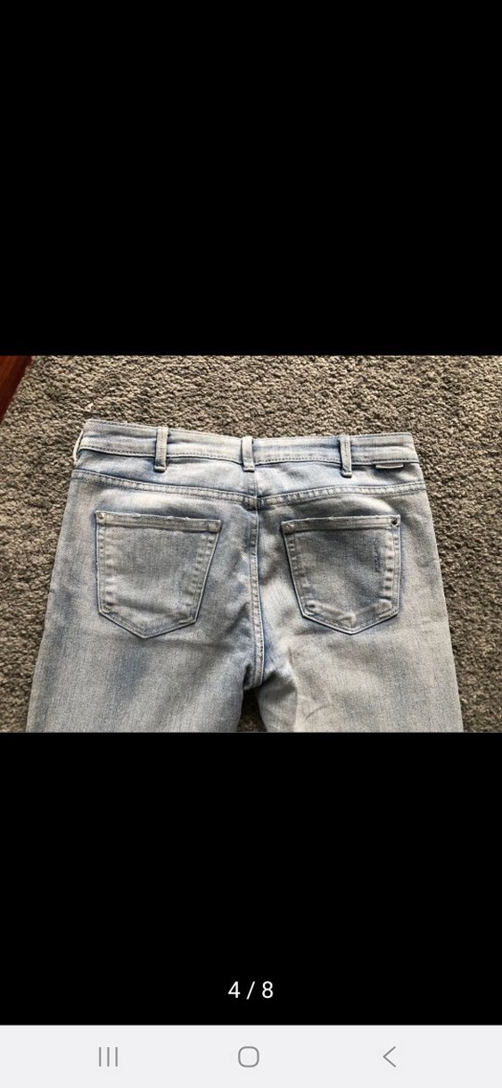 Gri Midi Boy Normal Kesim Kadın Kot Pantolon - Görsel 4