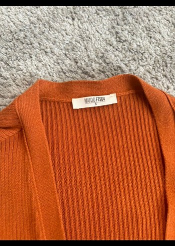 Kadın Tarzı Uzun Kahverengi Triko Hırka - Görsel 2