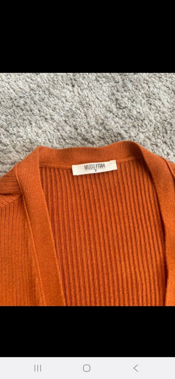 Kadın Tarzı Uzun Kahverengi Triko Hırka - Görsel 2