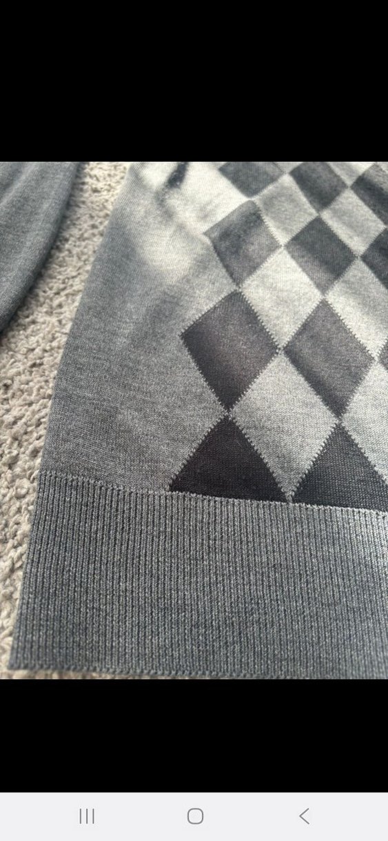 Gri V Yakalı Erkek Örgü Kazak - Görsel 3