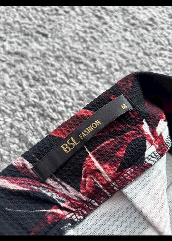 Bordo Çiçek Desenli Pilili Mini Etek - Görsel 4