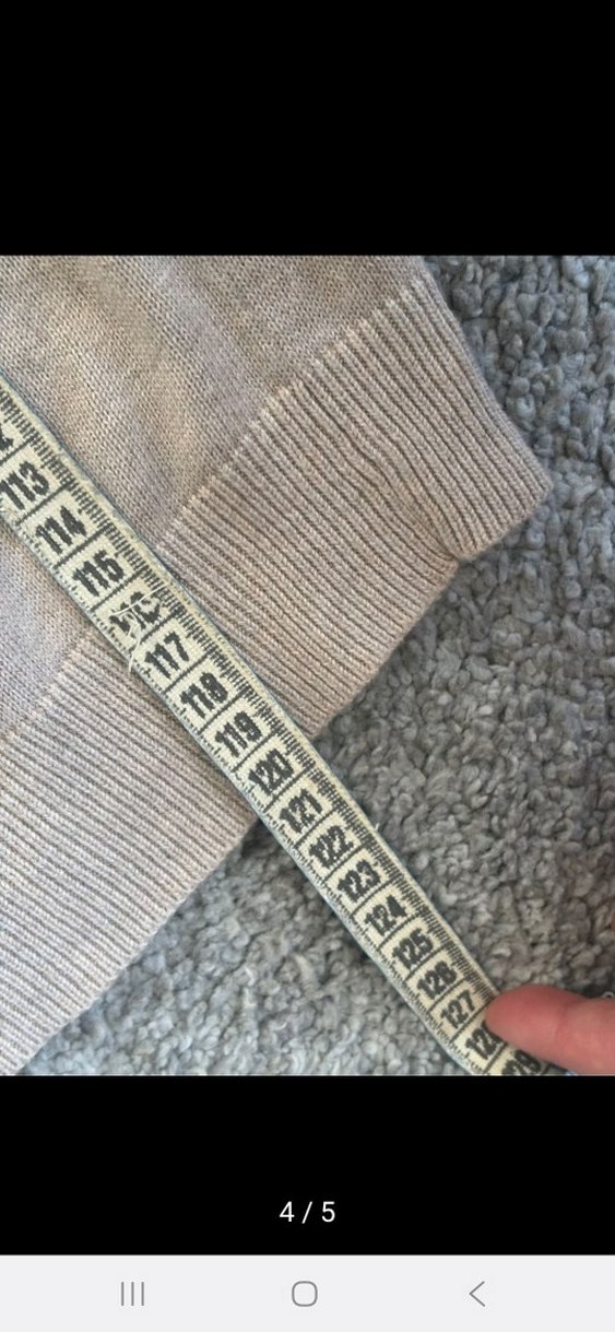 Gri Uzun Örgü Kadın Hırka - Görsel 4