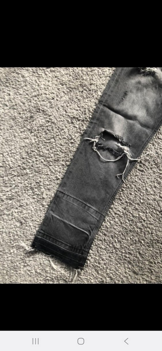 Gri Bol Kesim Kadın Kot Pantolon - Görsel 3