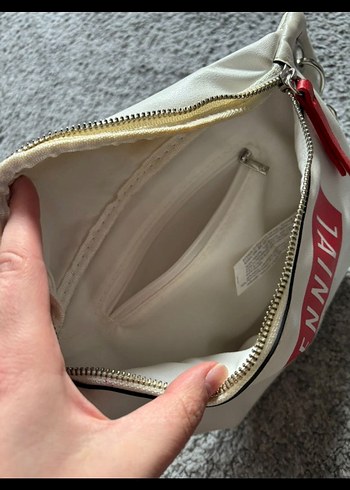 Beyaz Baskılı Kadın Bel Çantası - Görsel 3