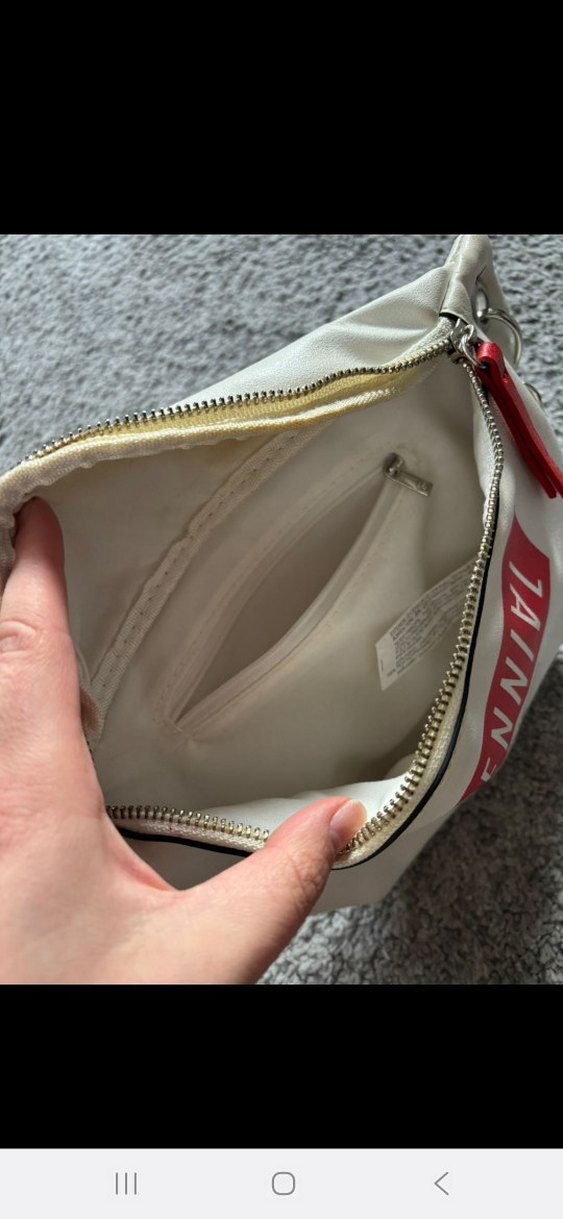 Beyaz Baskılı Kadın Bel Çantası - Görsel 3