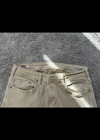 Bej Erkek Denim Pantolon - Görsel 3