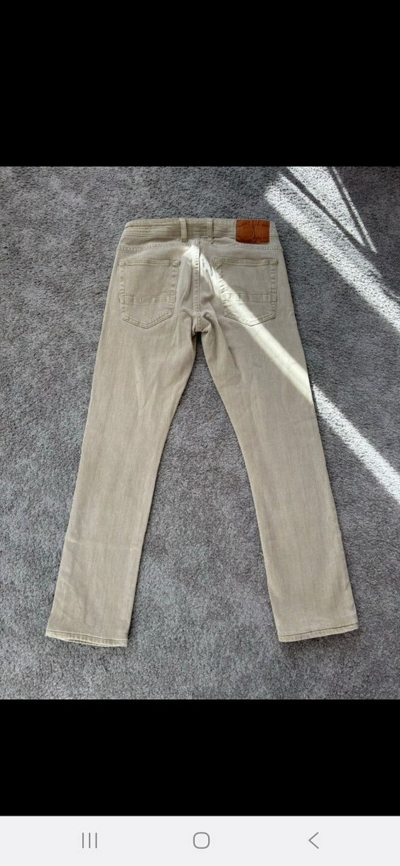 Bej Erkek Denim Pantolon - Görsel 2