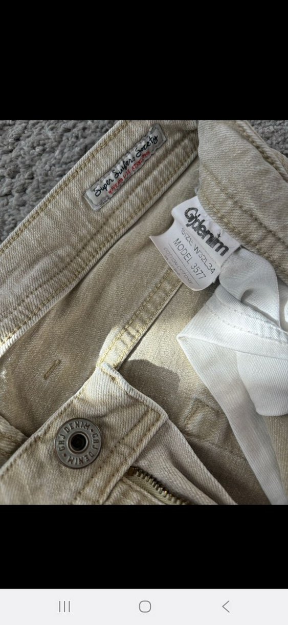 Bej Erkek Denim Pantolon - Görsel 4