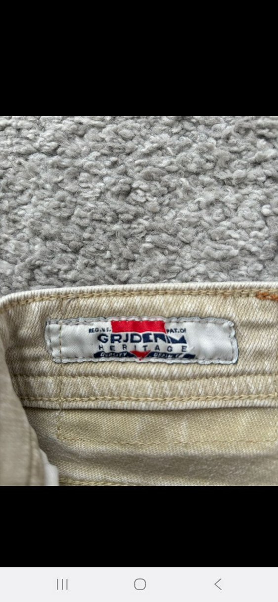 Bej Erkek Denim Pantolon - Görsel 5