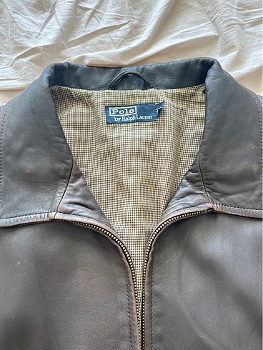 xl Beden Polo Ralph Lauren Deri Ceket Orijinal