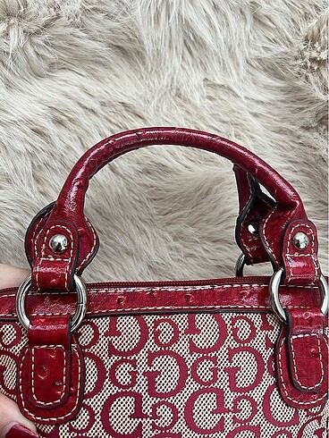  Beden bordo Renk Vintage Guess Çanta Orijinal