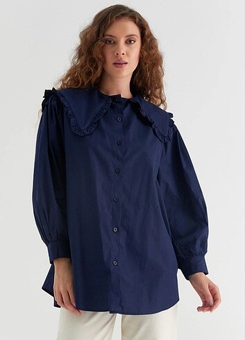 Fahhar design fırfırlı bebe yakası gömlek 