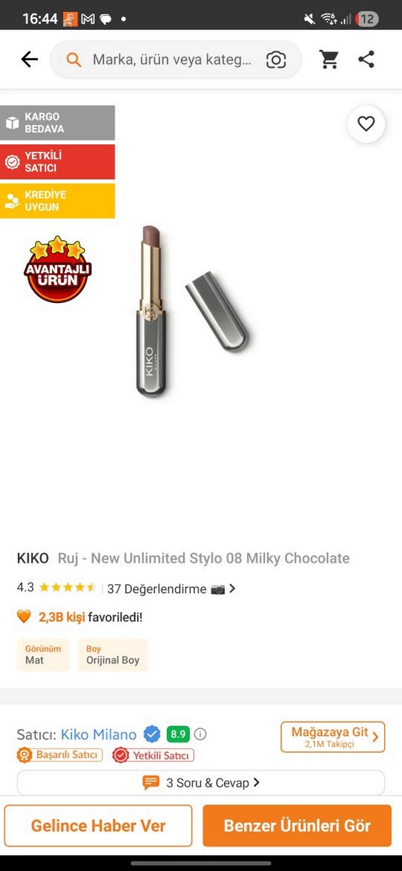 KIKO gri ruj ve kutusu - Görsel 5