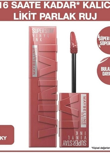 Maybelline Super Stay Vinyl Ink Kalıcı Likit Parlak Ruj 35 Cheek