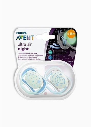 Avent SCF376/21 Ultra Air Night (Karanlıkta Parlar) Emzik 6 - 18