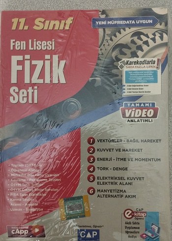 11. Sınıf Fen Lisesi Çap yayınları Fizik Seti