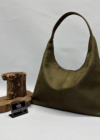 Diğer Siyah Süet Tokalı Minimalist Kadın Çanta