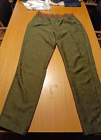 LCW Keten Yeşil Pantolon 