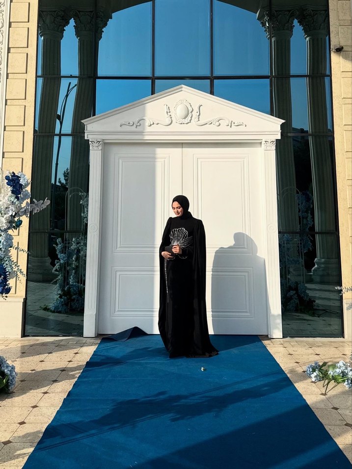 KİRALIK 
Uzun Siyah Drapeli Straplez Kadın Abiye - Görsel 4