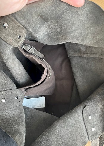 Mango süet kol çantası - Görsel 4