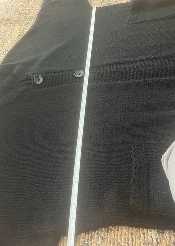 Siyah Uzun Kollu Triko Kadın Hırka - Görsel 5